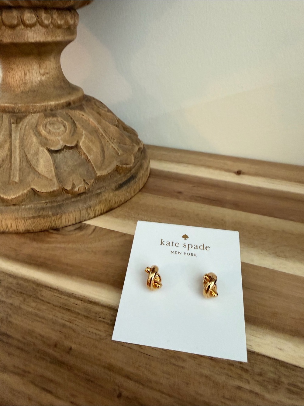 kate spade Gold Knot Stud Earrings